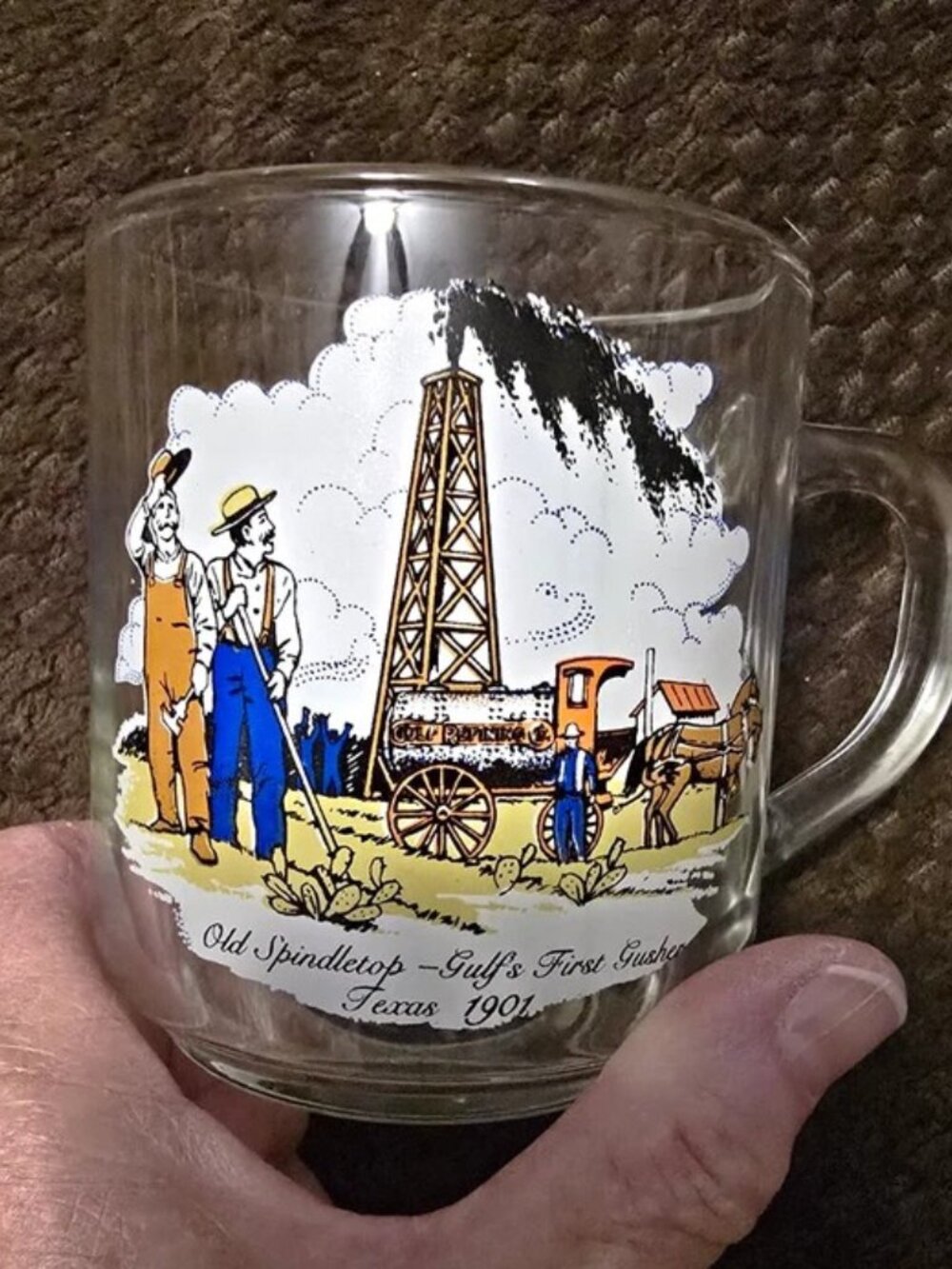 VTG Gulf Collector Series Limited Edition Spindletop Texas 1901 Repro Glass Mug